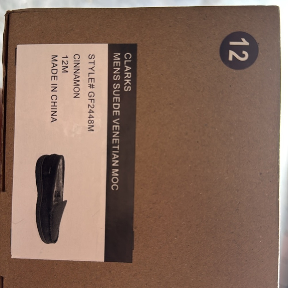 Clarks Slippers Men's 12 M Brown Cinnamon Suede Venetian Moc Moccasin NEW w/ Box - Picture 2 of 2